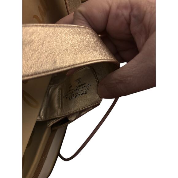 Sam Edelman Women Augustine Slide Sandal, Size 8M, Rose Gold Leather Open Toe - Picture 6 of 6